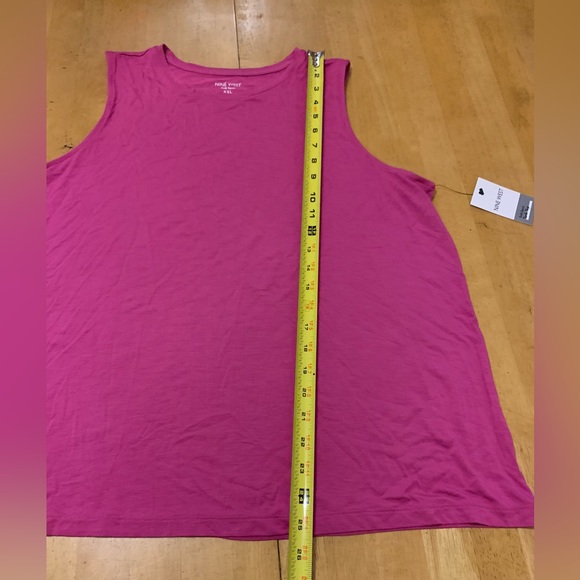 New NINE WEST Fuchsia Pink Tank TOP size XXL Sleeveless Soft Spun NWT - Picture 4 of 8